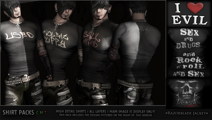 =Razorblade Jacket= Mens Shirt 3 Pack #33