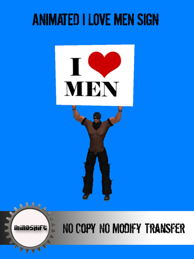 Mindshift - I love MEN sign