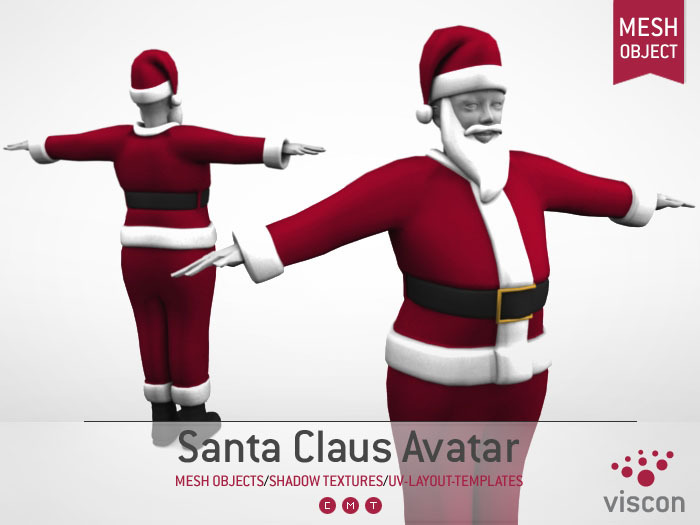 Viscon* Mesh Santa Claus Avatar (Rigged)