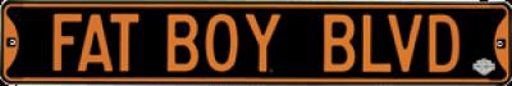 Harley Fat Boy Blvd Street Sign