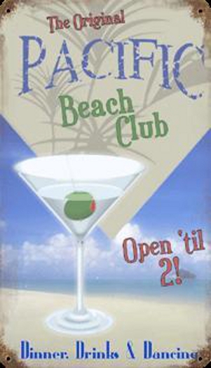 Pacific Beach Club Bar Sign