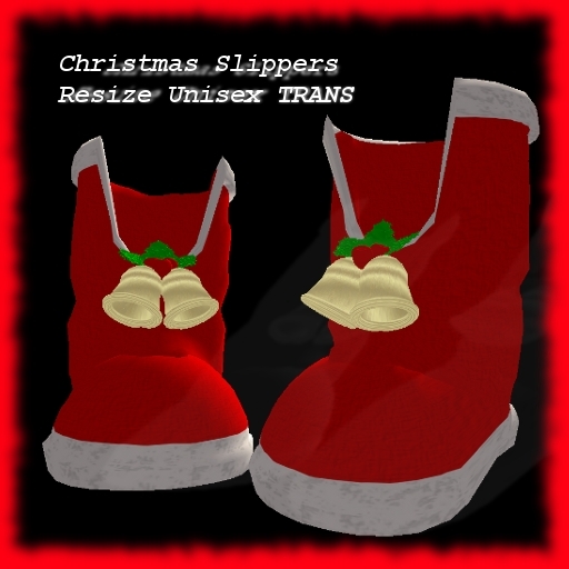 Christmas Slippers Red Holiday