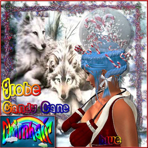 %.:ChimHair:.% Globe Candy Cane Blue