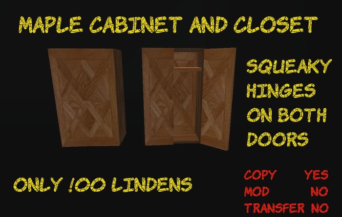 maple cabinet and closet set(BOXED)