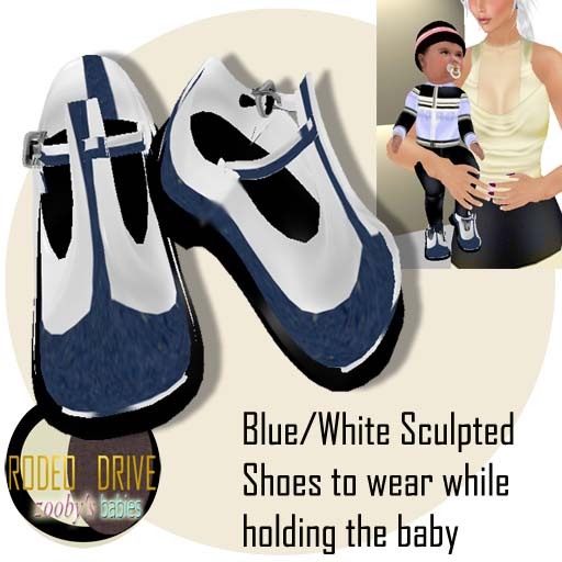 BLUE WHITE BABY  SHOES 