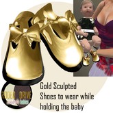 GOLD BABY SHOES