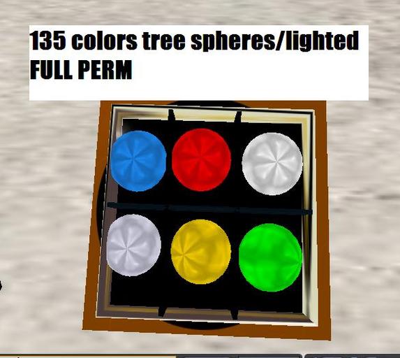Tree spheres 135 colors, lighted