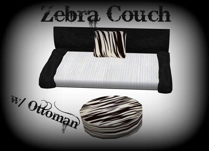 LoveSeat w/Ottoman Zebra (Boxed)