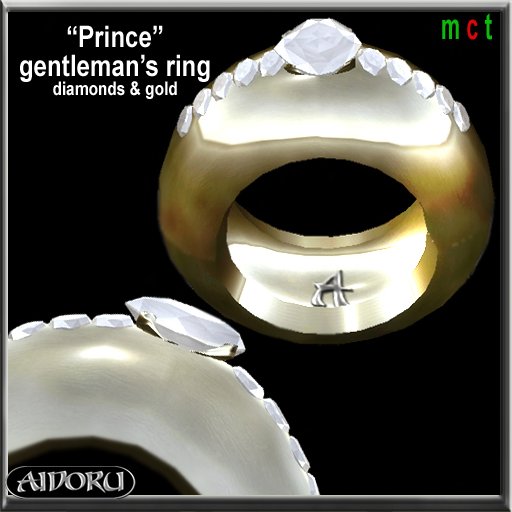 AIDORU "Prince" man ring  giftbox
