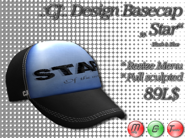 Basecap Star Black-Blue