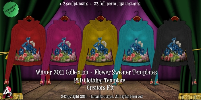 Winter Collection 2011 - Flower Sweater Templates