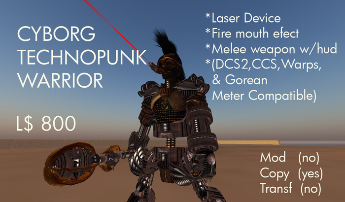 Techno punk cyborg warrior Avatar - boxed