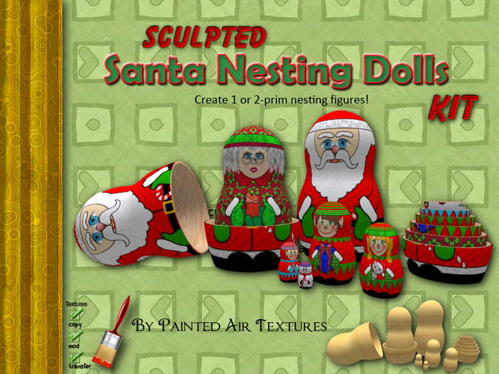 (PAT Sculpted Santa Nesting Dolls Kit)