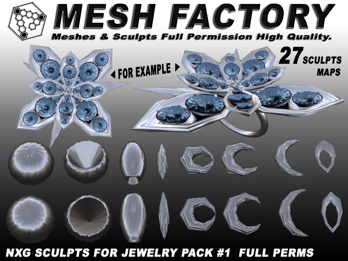 NXG SCULPTS FOR JEWELRY PACK #1