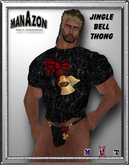 ManAzon - Christmas Bell Thong Set (Black)