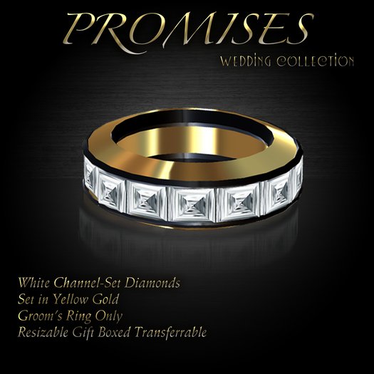 Exquisite Promises Man's Diamond / Yellow Gold Ring