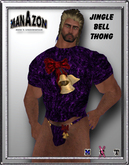 ManAzon - Christmas Bell Thong Set (Purple)