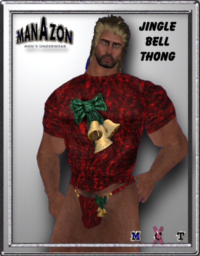 ManAzon - Christmas Bell Thong Set (Red)