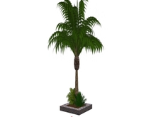 Palm display with mosaic stone base - ideal for malls, clubs, group areas & only 8 prims!