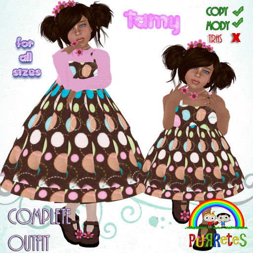 *-*Purretes*-*Dress Tamy BIG KIDS