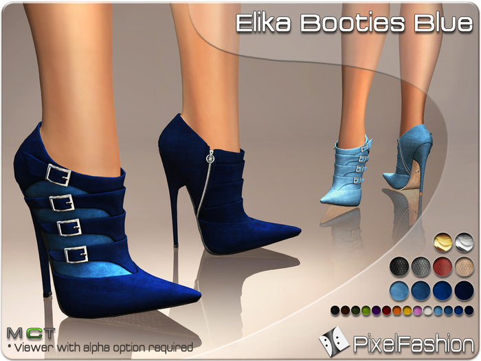 :)(: Elika Booties Blue ( Suede Boots )