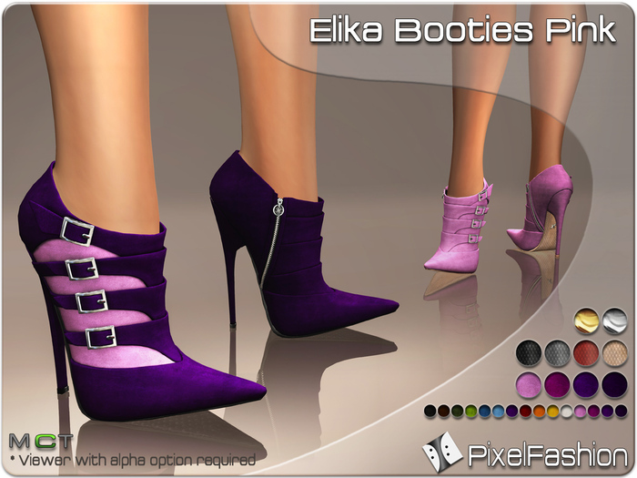 :)(: Elika Booties Pink ( Suede Boots )