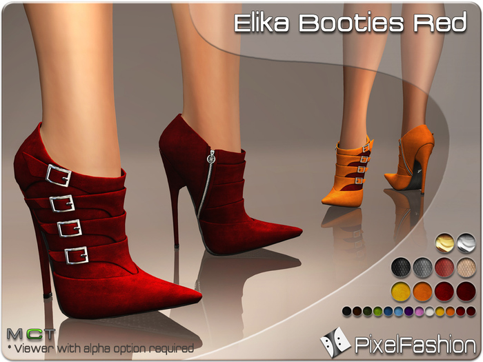:)(: Elika Booties Red ( Suede Boots )