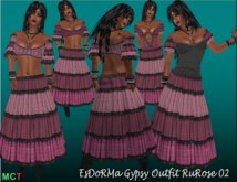 EsDoRMa - Long Skirt Gypsy Outfit RuRose 02 Copy/Mod