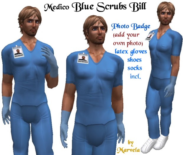 ! "Medico" Blue Scrubs Bill
