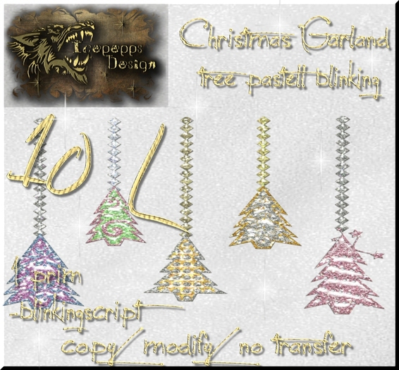 Christmas Garland tree pastell blinking