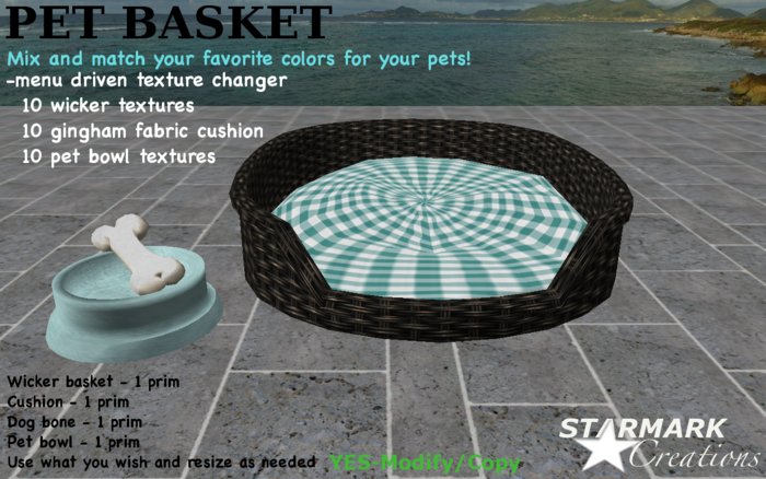 NEW! TEXTURE CHANGING PET BASKET from STARMARK CREATIONS