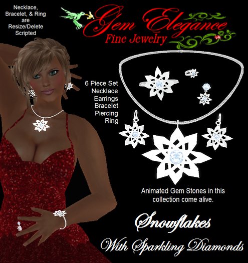 Gem Elegance Snowflake Diamonds Set 