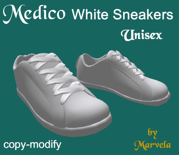 ! "Medico" White Sneakers Unisex