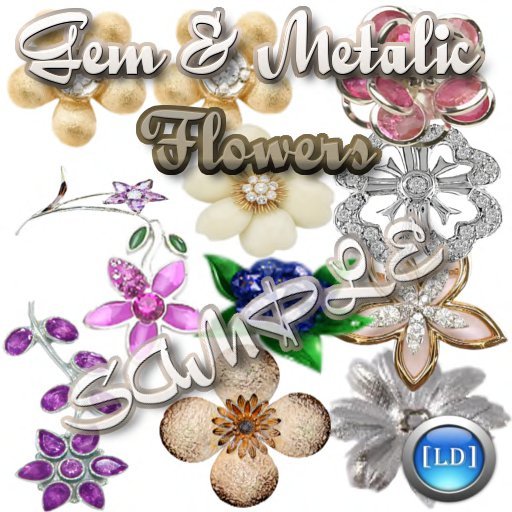 Gem & Metalic Flowers bigpack