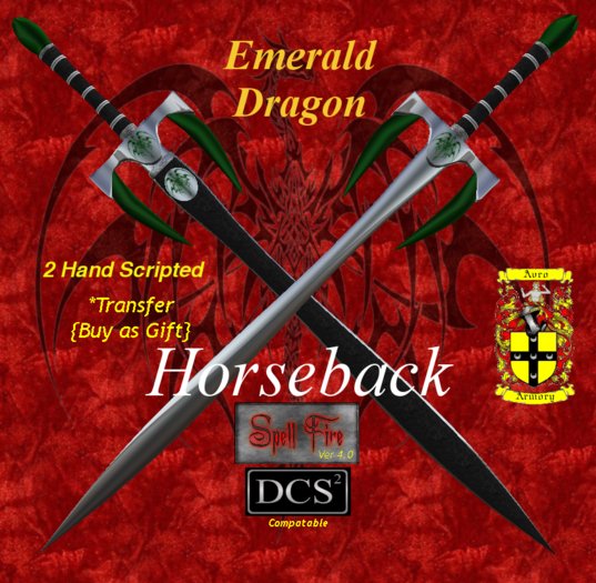 Horseback Emerald Dragon
