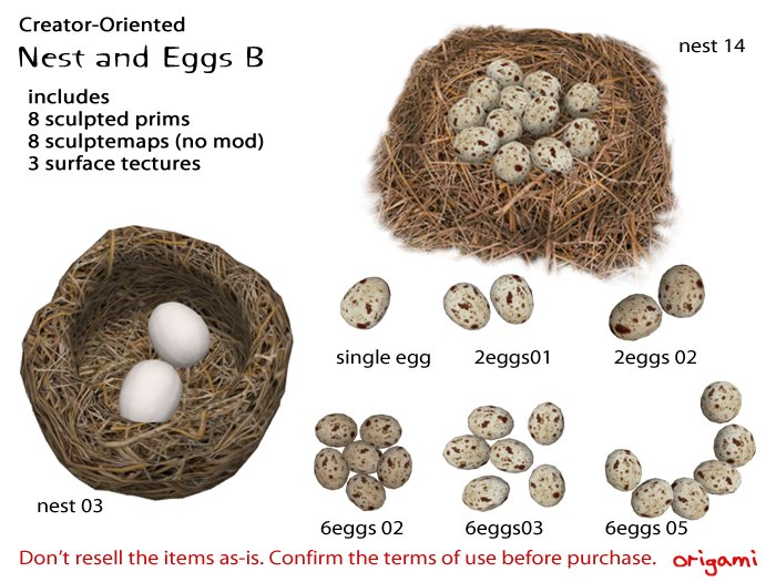 origami~* Nest and Eggs B