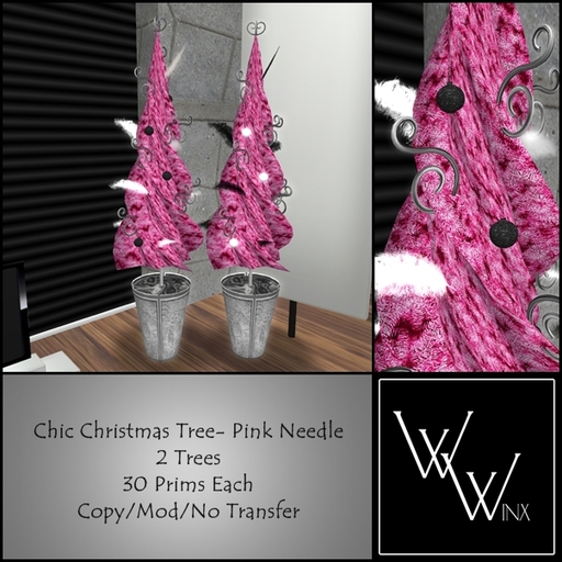 W. Winx-Chic Christmas Trees-Pink Fir 
