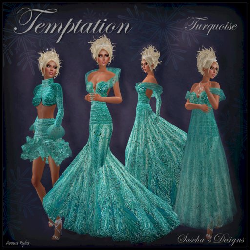 SAS - Temptation Turquoise ballroom gown
