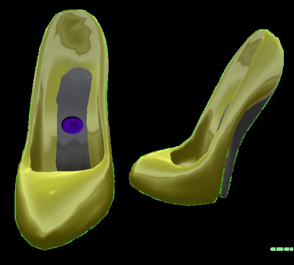 (PB)High Heeled Pumps Yellow