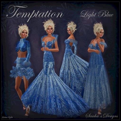 SAS - Temptation Lightblue ballroom gown