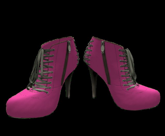 (PB)LACED ANKLE BOOT  HOT PINK