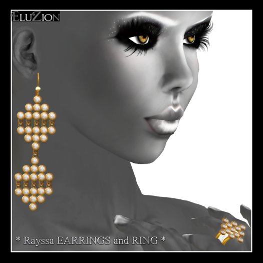 ELUZION * RAYSSA EARRINGS and RING