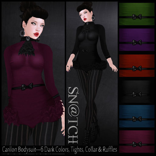 :::Sn@tch Carilon Bodysuit (Darks):::
