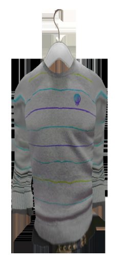 (PB)Gray striped Pullover (m) (boxed)
