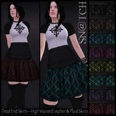 :::Sn@tch Dead End Plaid Sculpted Skirts:::