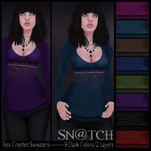 :::Sn@tch Tess Sweaters (Dark):::
