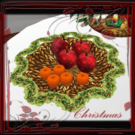 Christmas apples plate