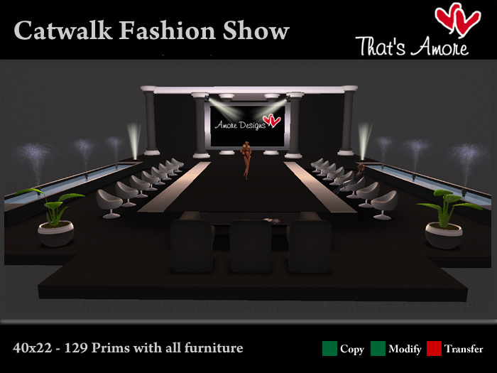 Catwalk Fashion Show - Complete runway with backstage area - That's Amore