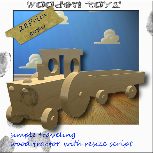 SA PROJeCT simple traveling wood tractor with resize script