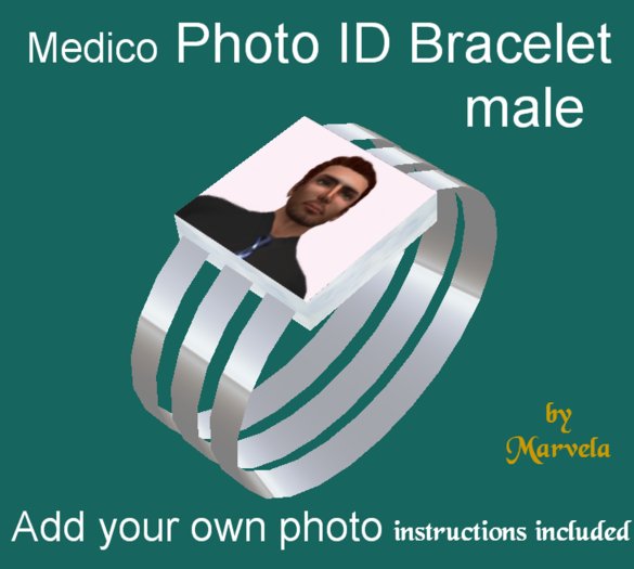 ! "Medico" Photo ID Bracelet -Male